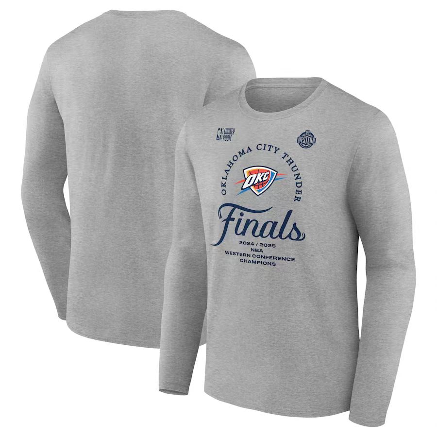 Men Oklahoma City Thunder  long T Shirt 2025 style->oklahoma city thunder->NBA Jersey
